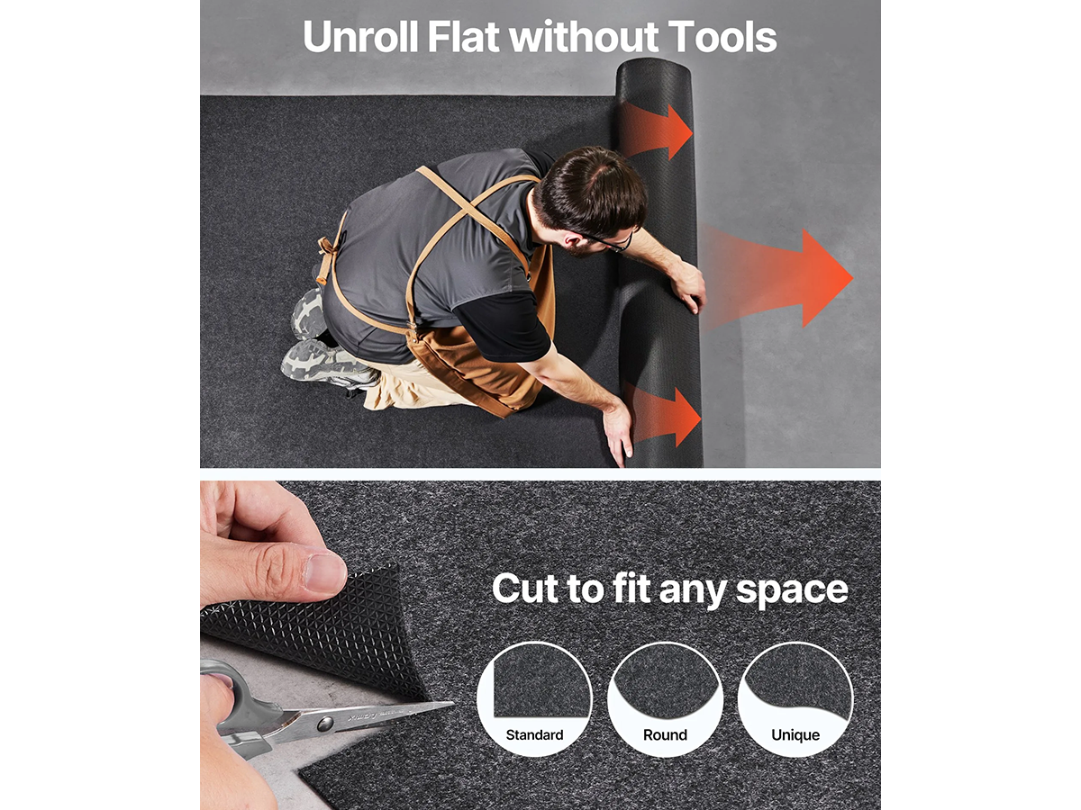 Garage Floor Mat 2.25 x 5.2M Heavy Duty Waterproof Garage Floor Mat Oil & Mud Protection