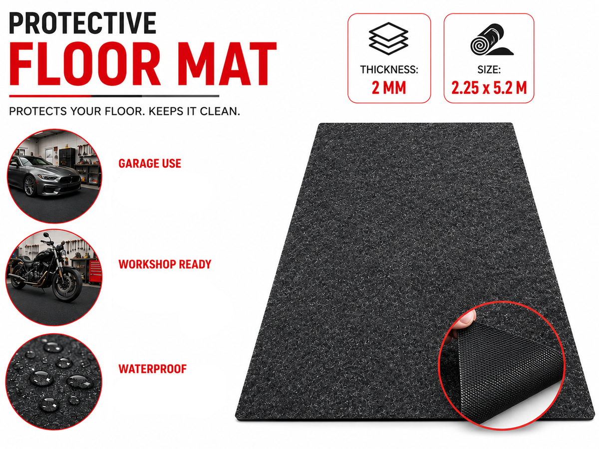 Garage Floor Mat 2.25 x 5.2M Heavy Duty Waterproof Garage Floor Mat Oil & Mud Protection