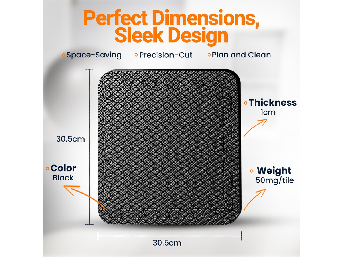 Floor Protect Exercise Equipment Mat 24 Piece Interlocking Foam Tiles