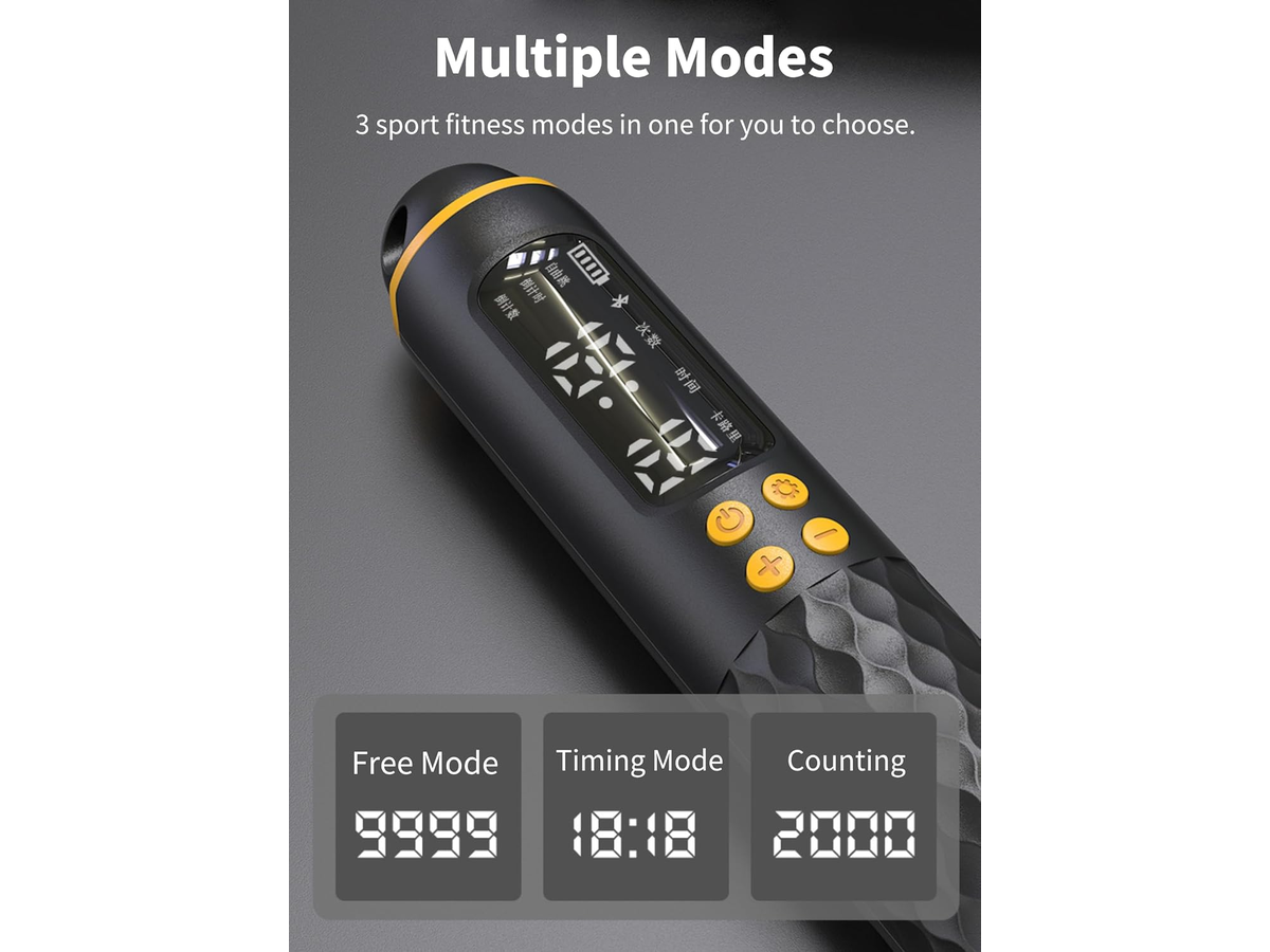 Smart Skipping Rope Digital Screen Cordless Weighted Jump Rope