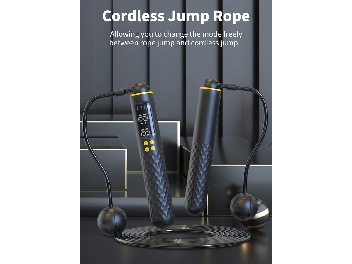 Smart Skipping Rope Digital Screen Cordless Weighted Jump Rope