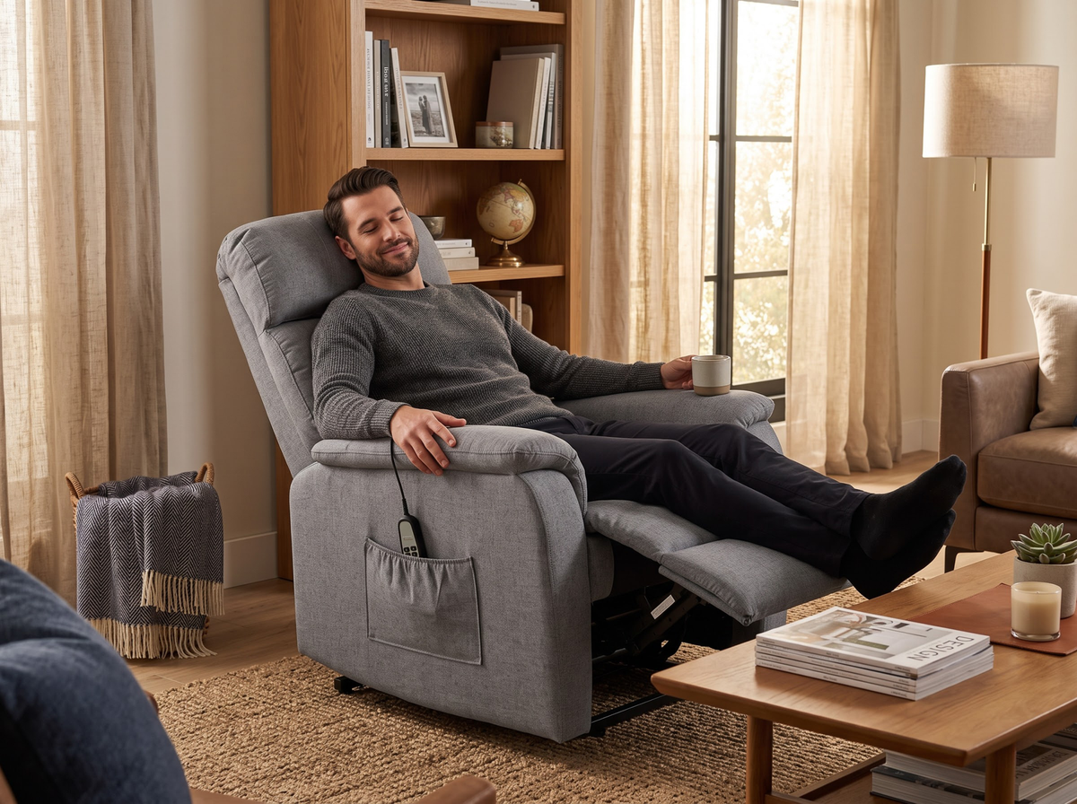 Recliner Chair Electric Lift Armchair with Wired Controller