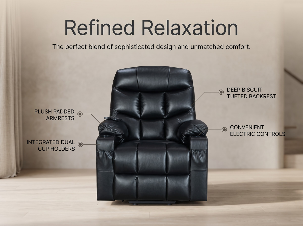 Recliner Chair Lift Chair with Massage Heat Electric Power Recliner