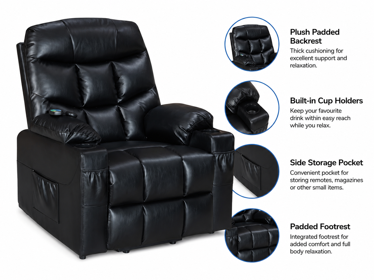 Recliner Chair Lift Chair with Massage Heat Electric Power Recliner