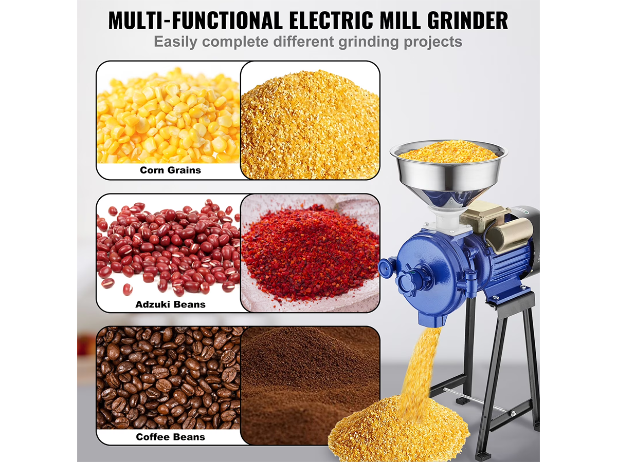 Electric Grain Mill Grinder 3000W Commercial Grain Milling Machine
