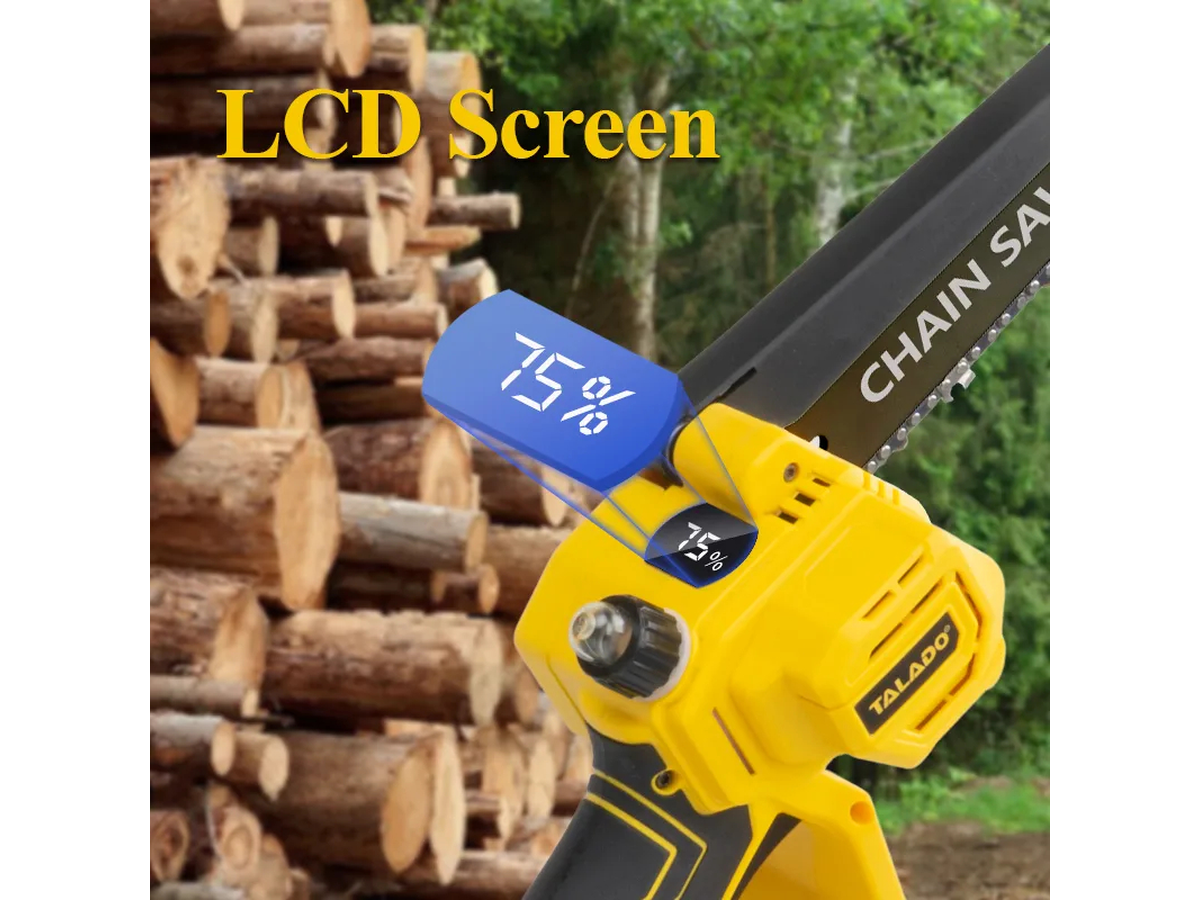Electric Cordless Pruning Saw 8 Inch Brushless 21V Cutting Tool with 2 Batteries & Carry Case