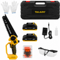 Electric Cordless Pruning Saw 8 Inch Brushless 21V Cutting Tool with 2 Batteries & Carry Case