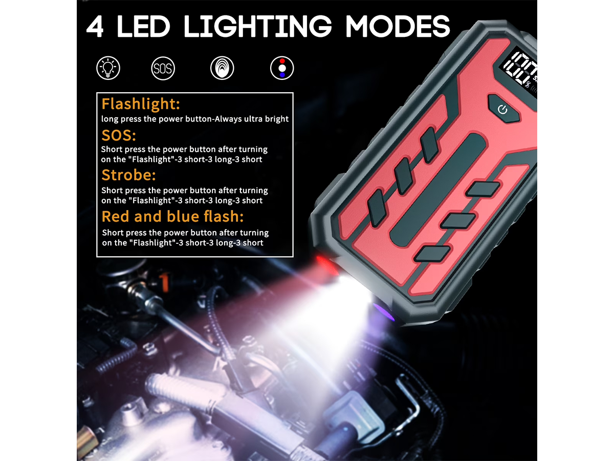 Portable Car Jump Starter 4000A Battery Booster 39800mAh Emergency Power Bank