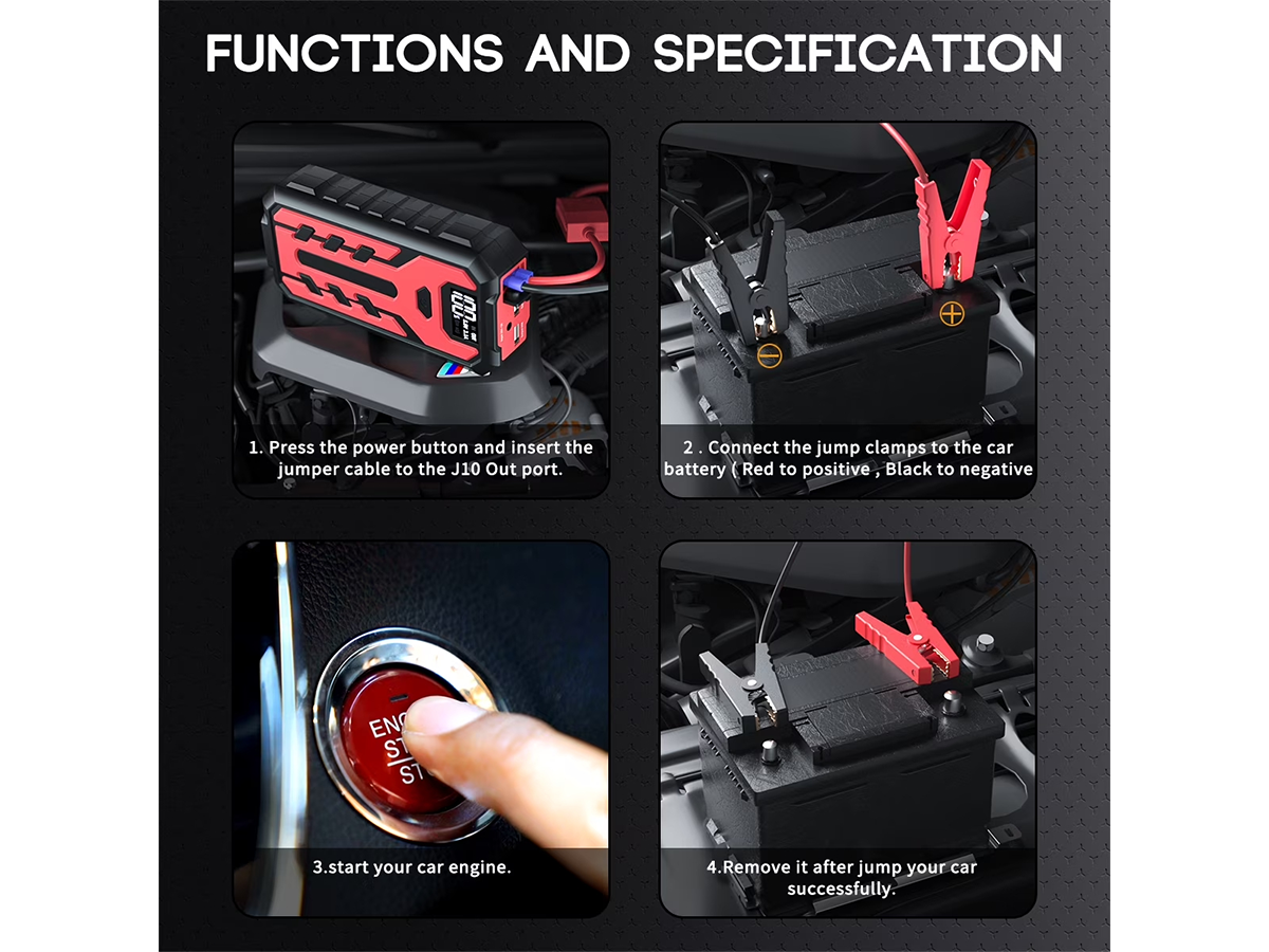 Portable Car Jump Starter 4000A Battery Booster 39800mAh Emergency Power Bank