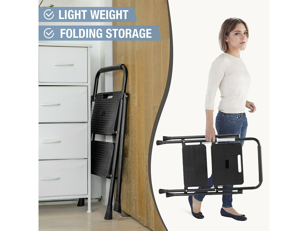 Folding Step Ladder Stool 2 Step Heavy Duty Folding Step Ladder Stool