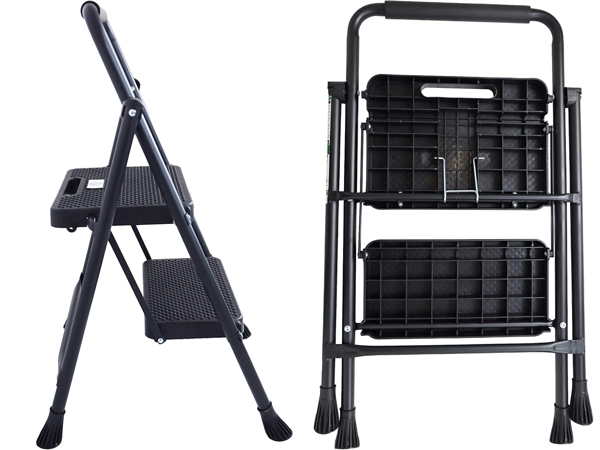Folding Step Ladder Stool 2 Step Heavy Duty Folding Step Ladder Stool