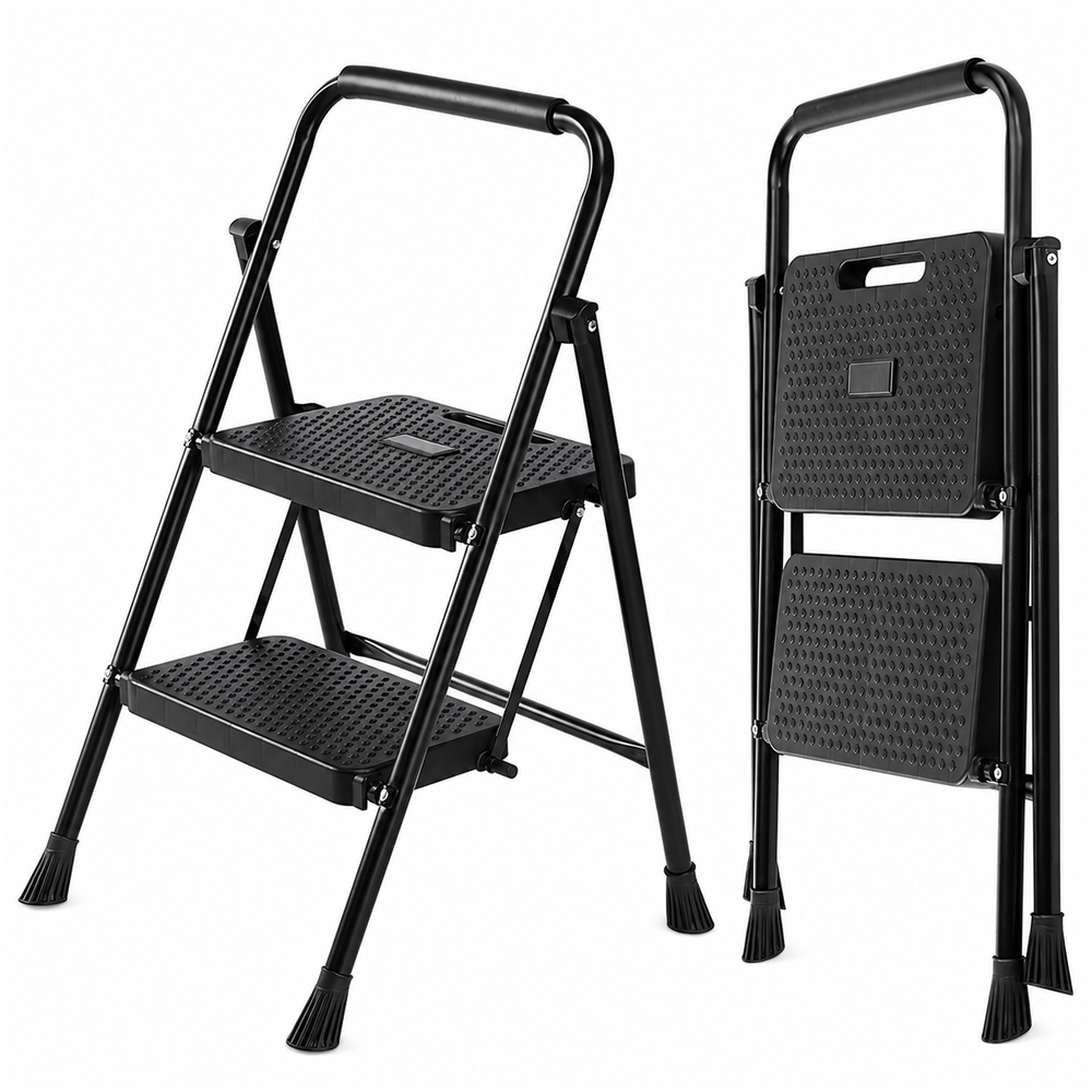 Folding Step Ladder Stool 2 Step Heavy Duty Folding Step Ladder Stool