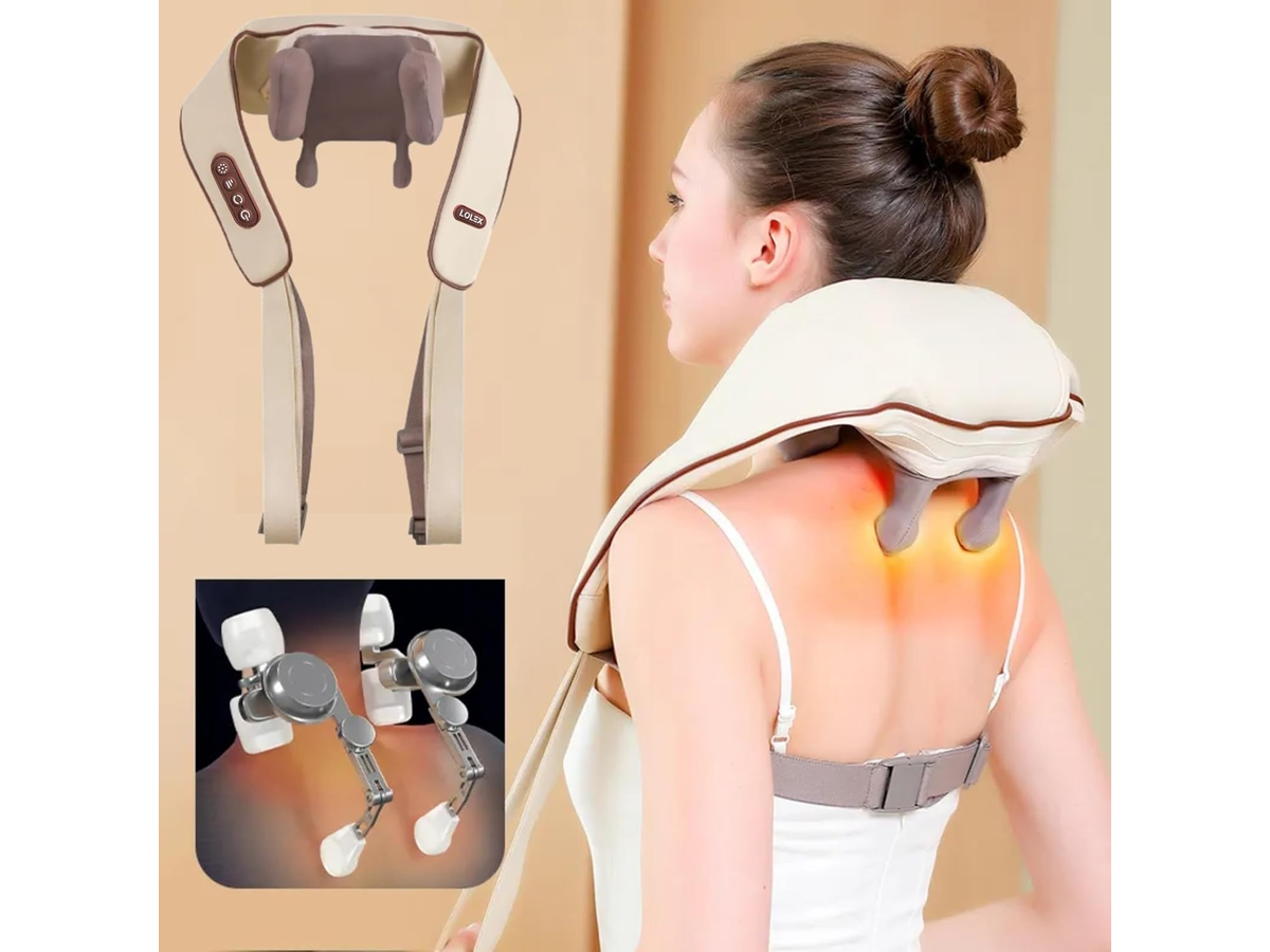 Neck Massager With Heat Cordless 6D Shiatsu Neck Massager With Heat for Shoulder Back Relief