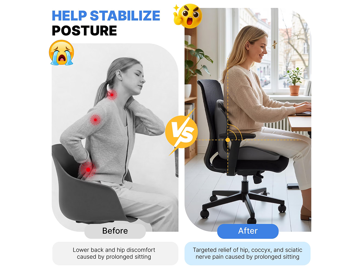 Memory Foam Seat Cushion Ergonomic Memory Foam Seat Cushion