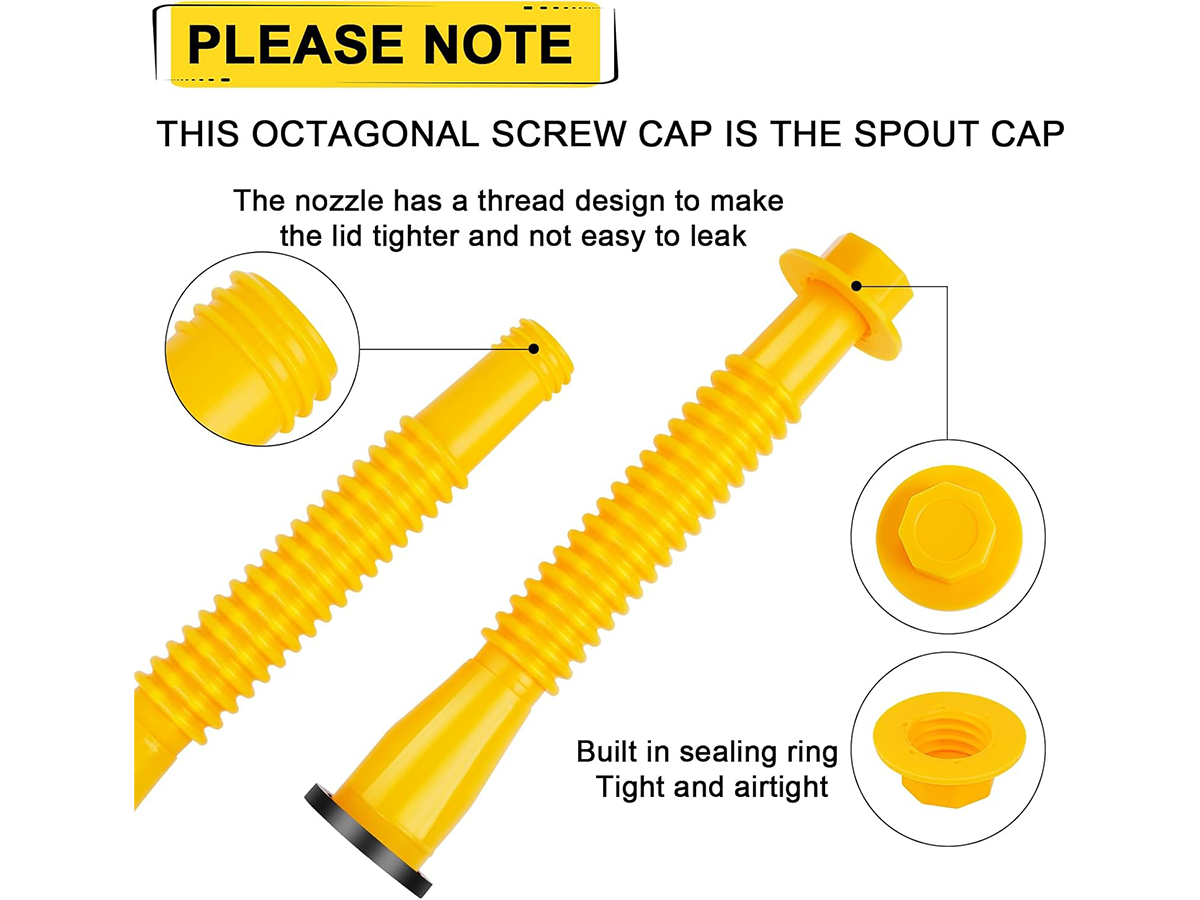 Gas Can Spout Replacement 5 Pack Flexible Fuel Can Nozzle Kit