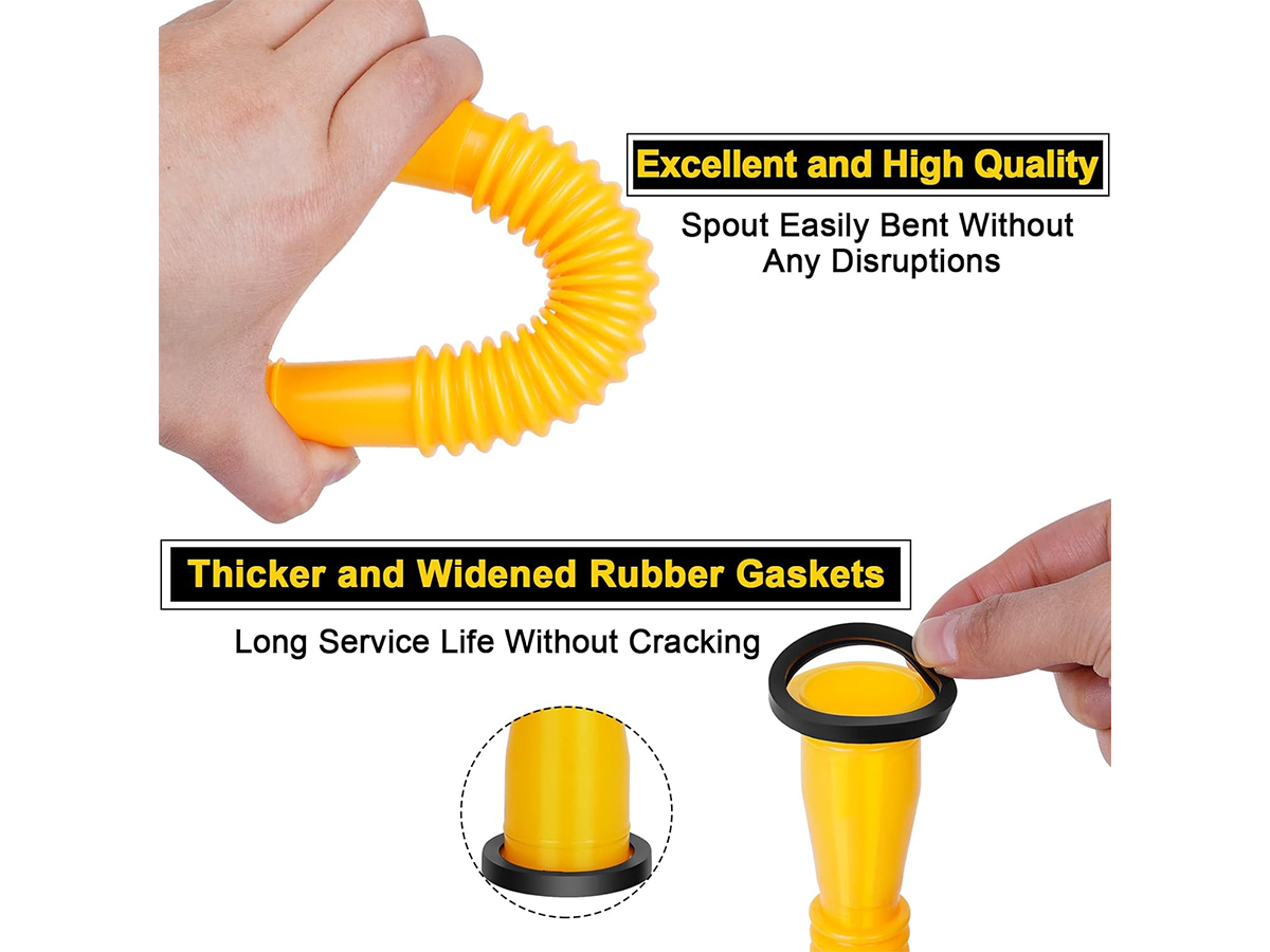 Gas Can Spout Replacement 5 Pack Flexible Fuel Can Nozzle Kit