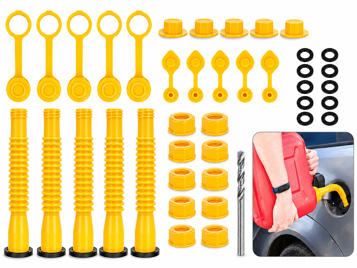 Gas Can Spout Replacement 5 Pack Flexible Fuel Can Nozzle Kit