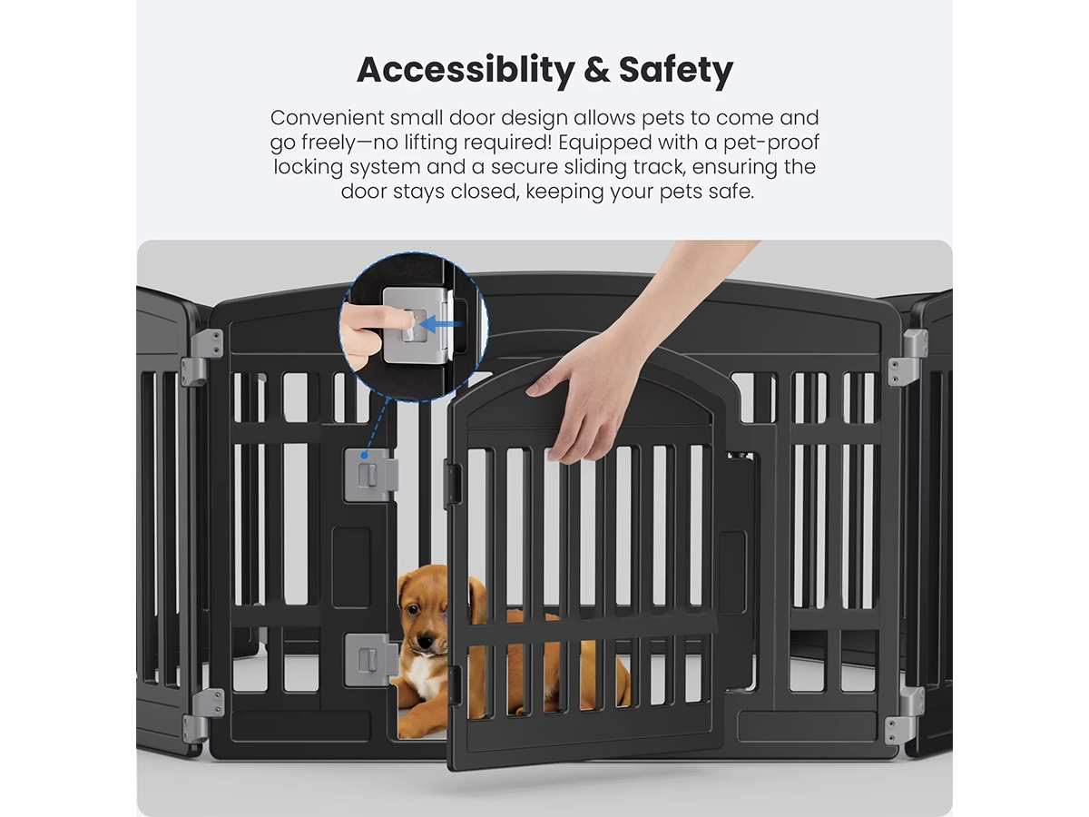 Dog Playpen 4 Panel Portable Dog Playpen Indoor Outdoor Pet Enclosure