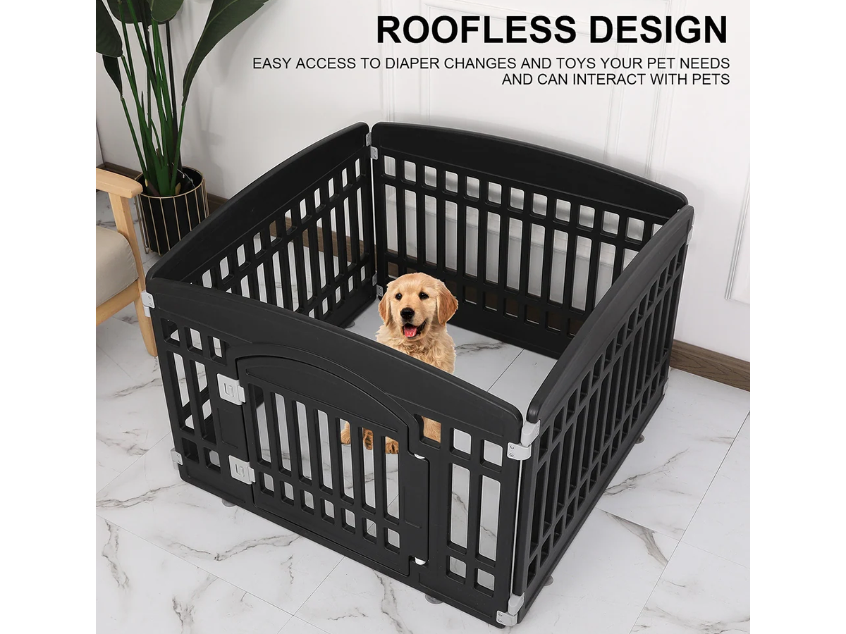 Dog Playpen 4 Panel Portable Dog Playpen Indoor Outdoor Pet Enclosure
