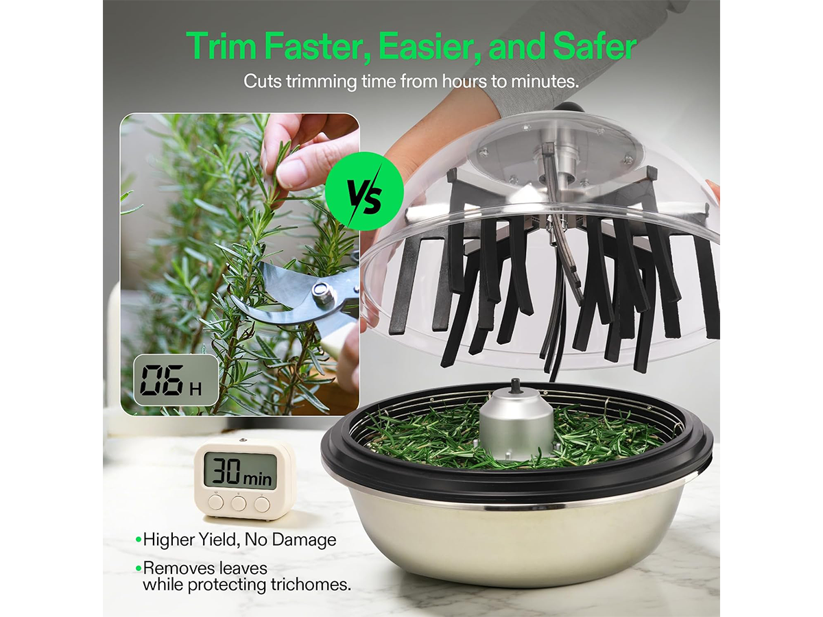 Bud Leaf Trimmer Manual Plant Bowl Trimmer 16 Inch Stainless Steel Trimming Machine