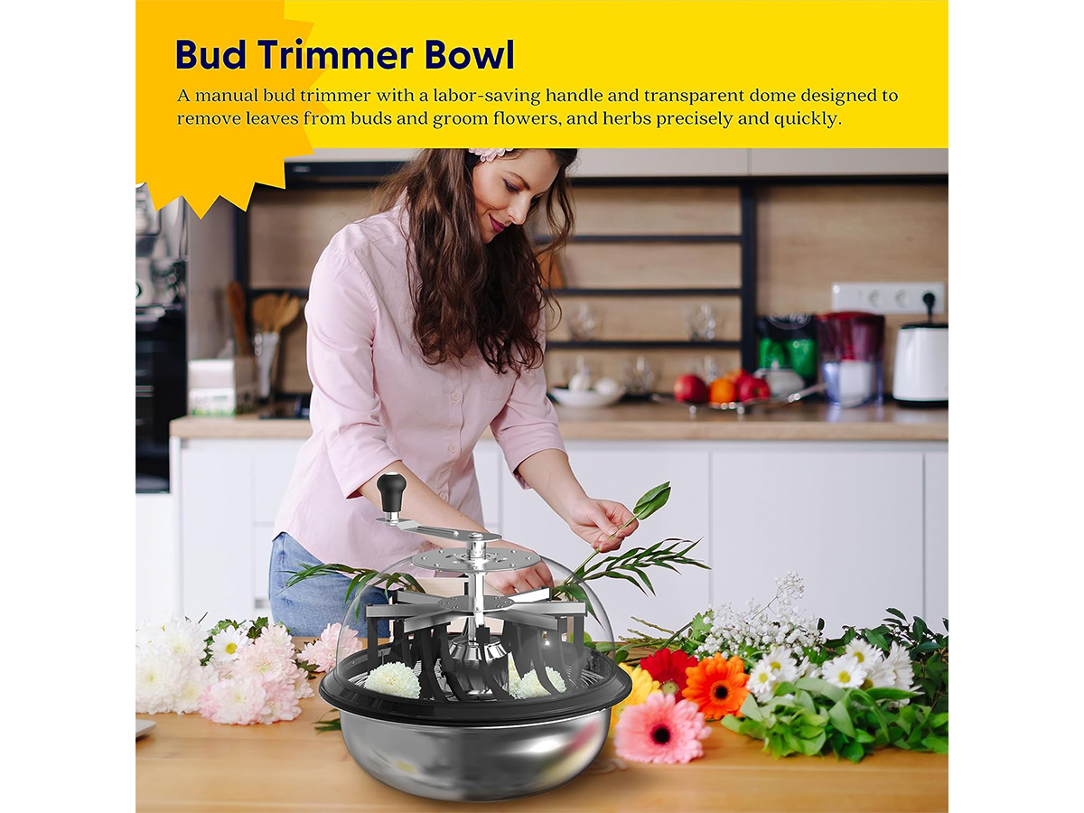 Bud Leaf Trimmer Manual Plant Bowl Trimmer 16 Inch Stainless Steel Trimming Machine