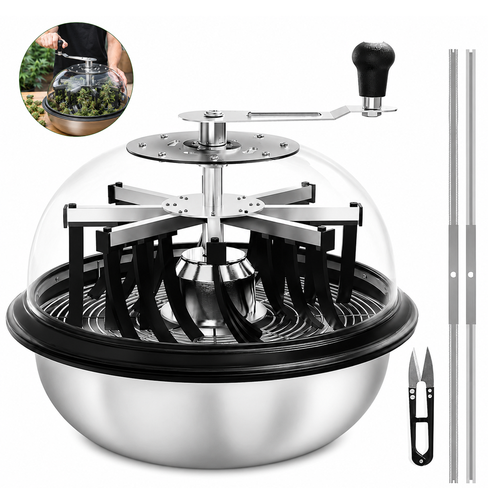 Bud Leaf Trimmer Manual Plant Bowl Trimmer 16 Inch Stainless Steel Trimming Machine