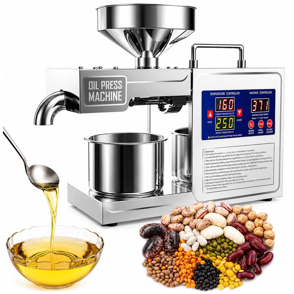 Oil Extraction Machine Electric Oil Press Maker with LCD Touch Screen