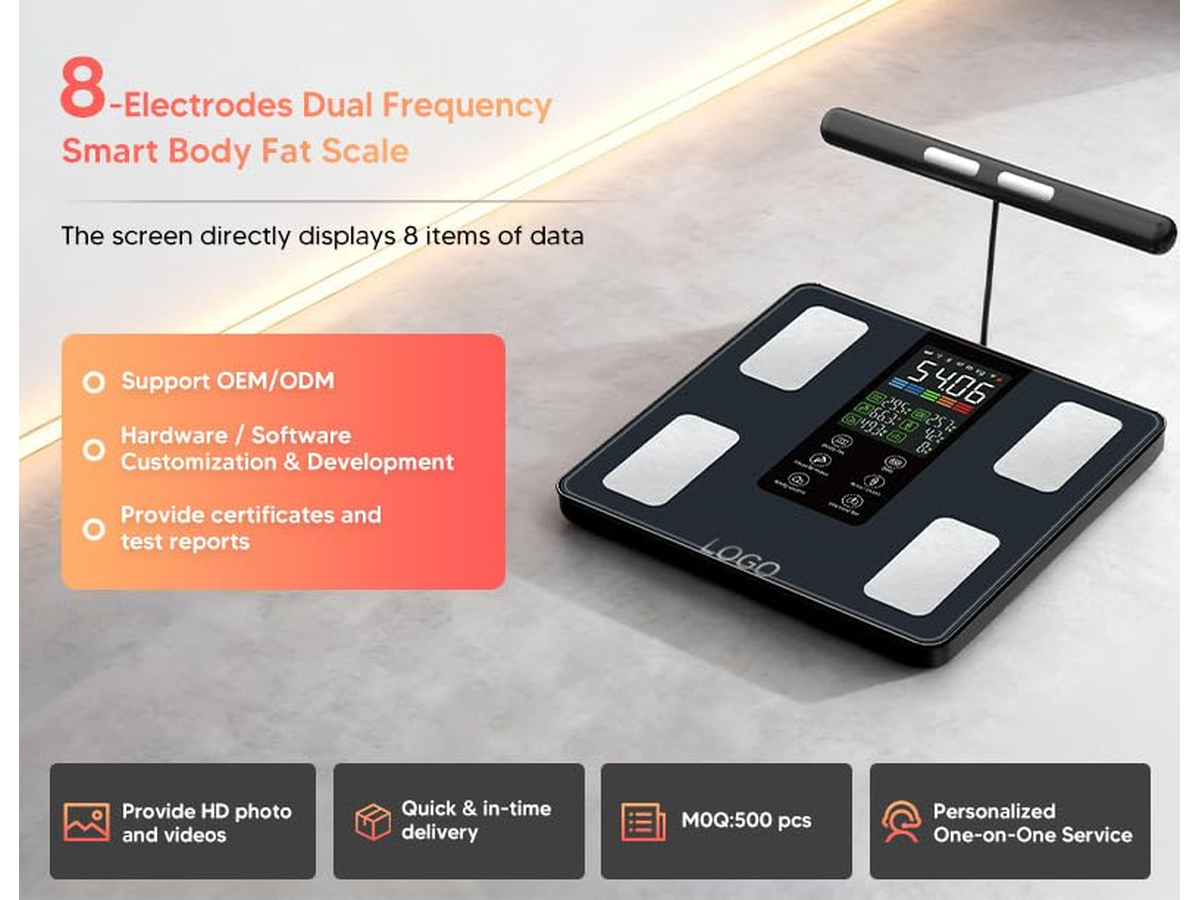 Bathroom Scales Bluetooth Body Fat Scale 8-Electrode Smart Body Composition Analyzer