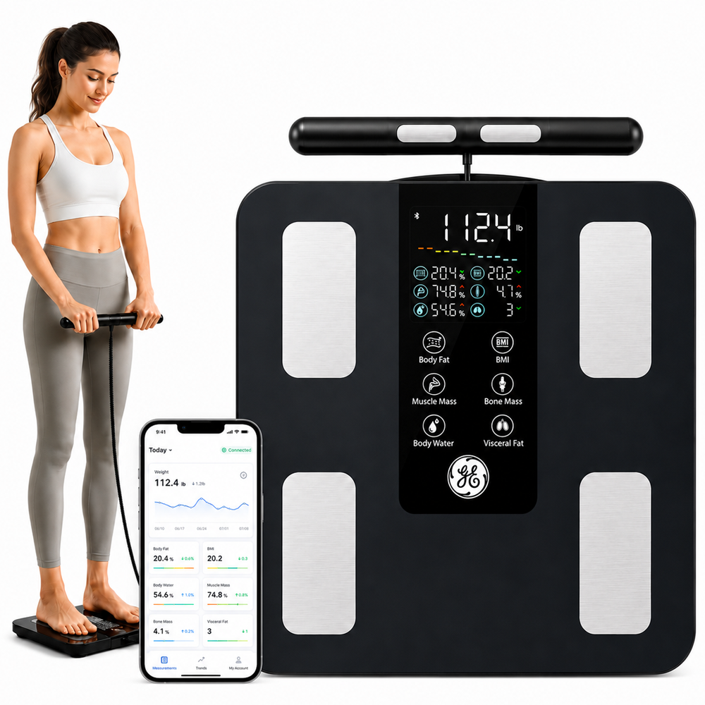 Bathroom Scales Bluetooth Body Fat Scale 8-Electrode Smart Body Composition Analyzer