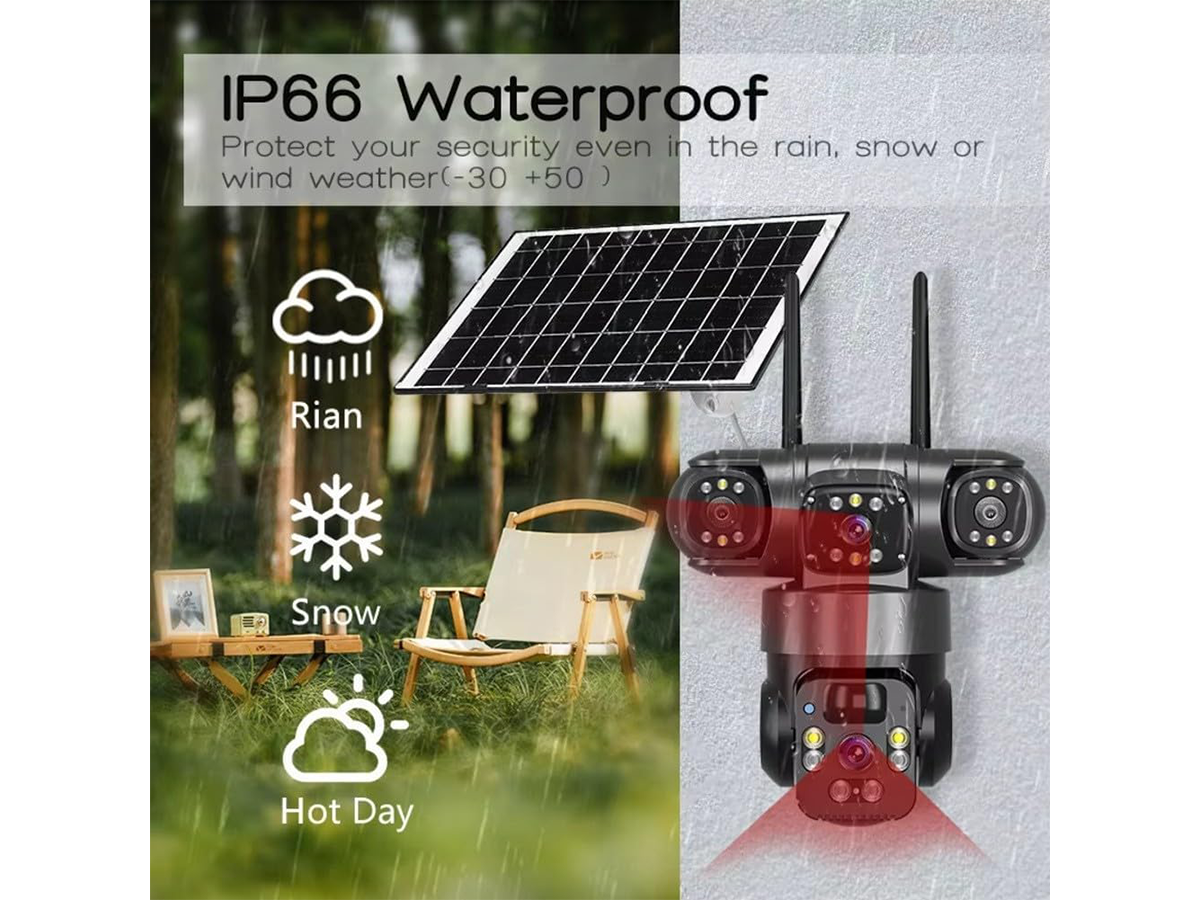 Solar Power wireless Security Camera System