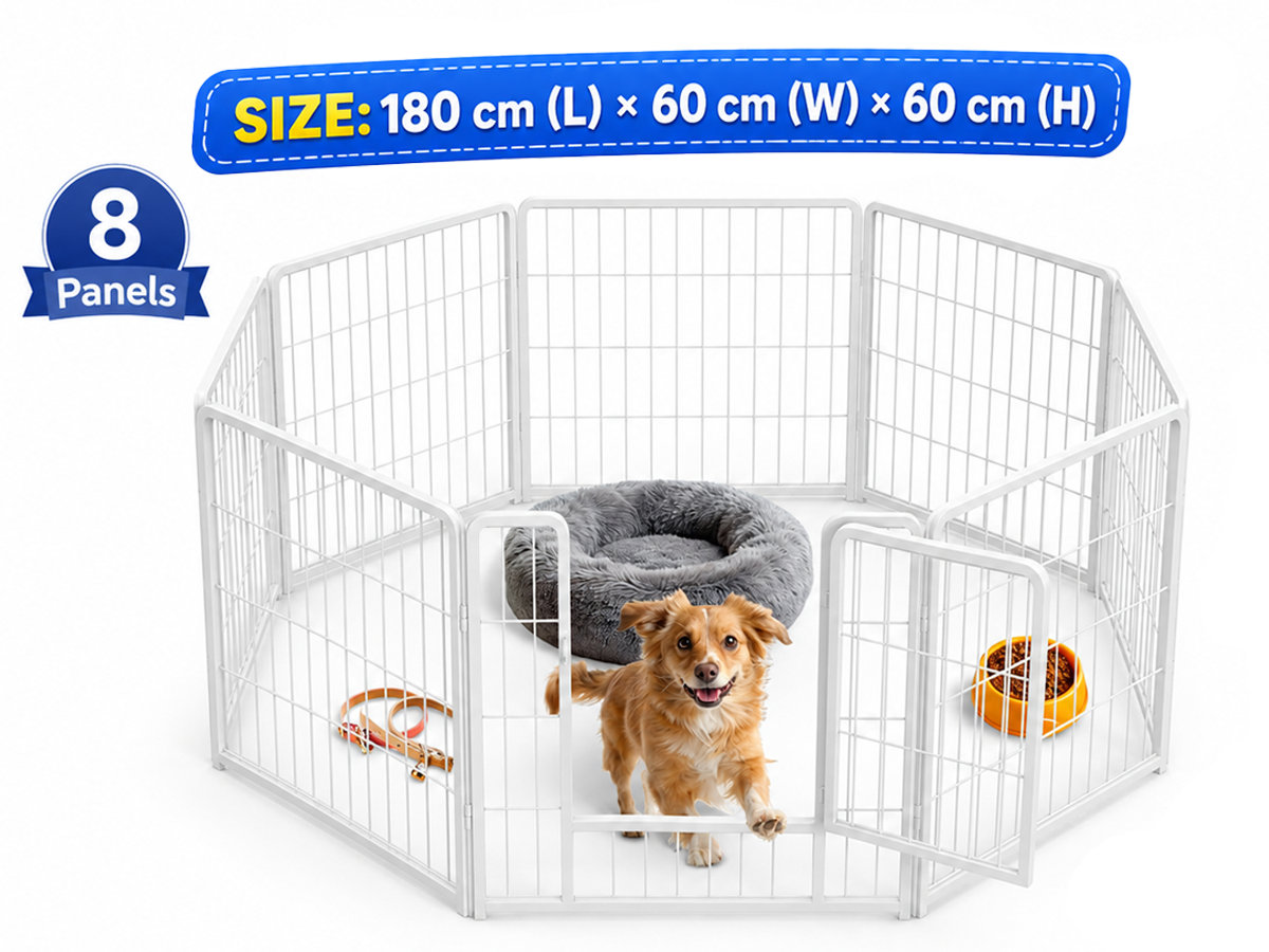 Dog Play Pen Heavy Duty Indoor Outdoor Pet Exercise Fence Playpen for Dogs