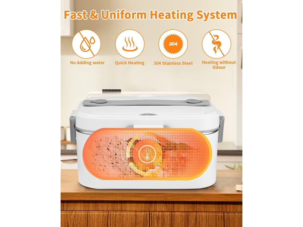 Electric Lunch Box Food Heater 3 in 1 Ultra Quick Heated Lunch Box for Car Truck Home Office