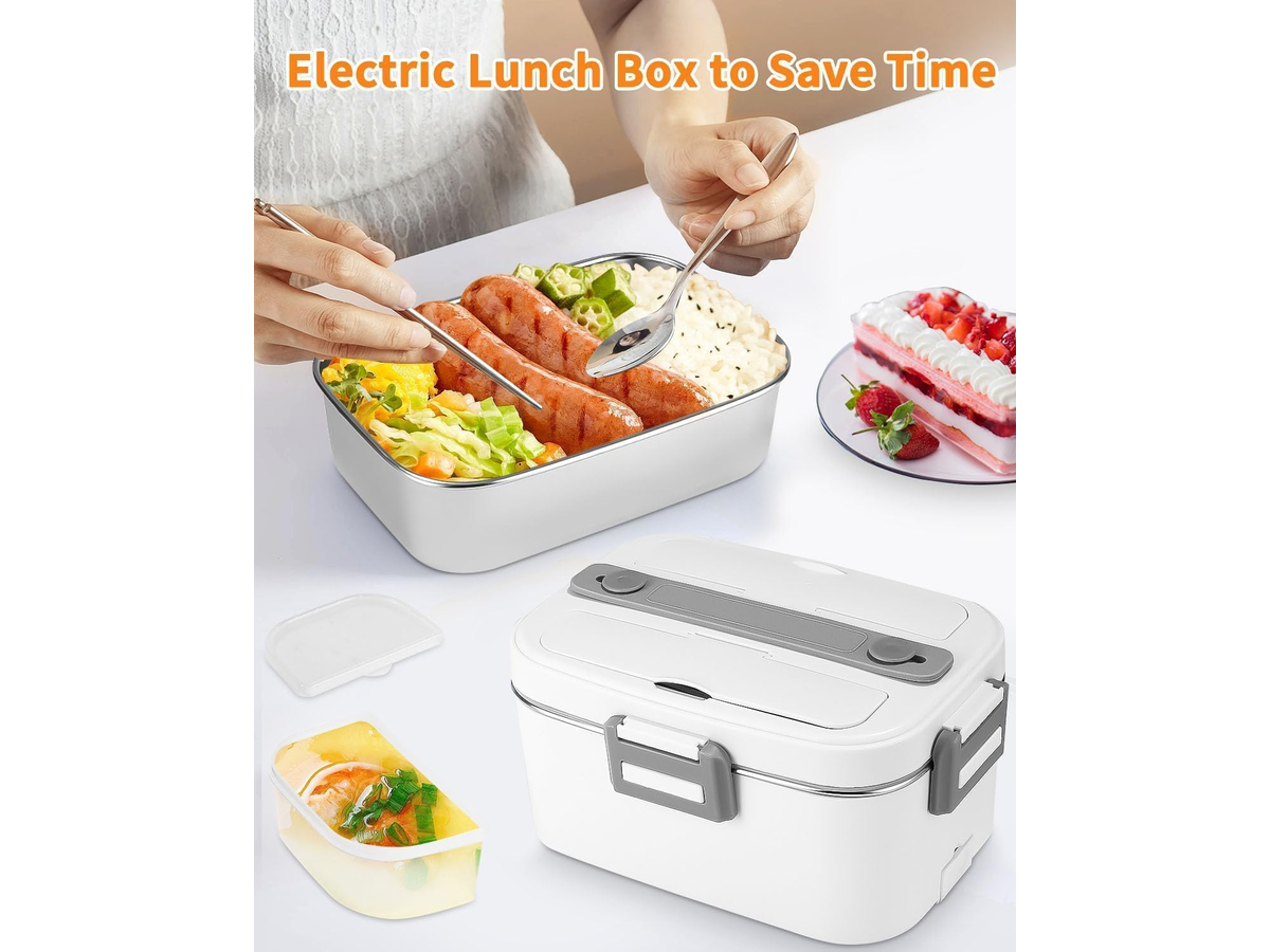 Electric Lunch Box Food Heater 3 in 1 Ultra Quick Heated Lunch Box for Car Truck Home Office