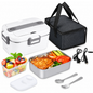 Electric Lunch Box Food Heater 3 in 1 Ultra Quick Heated Lunch Box for Car Truck Home Office