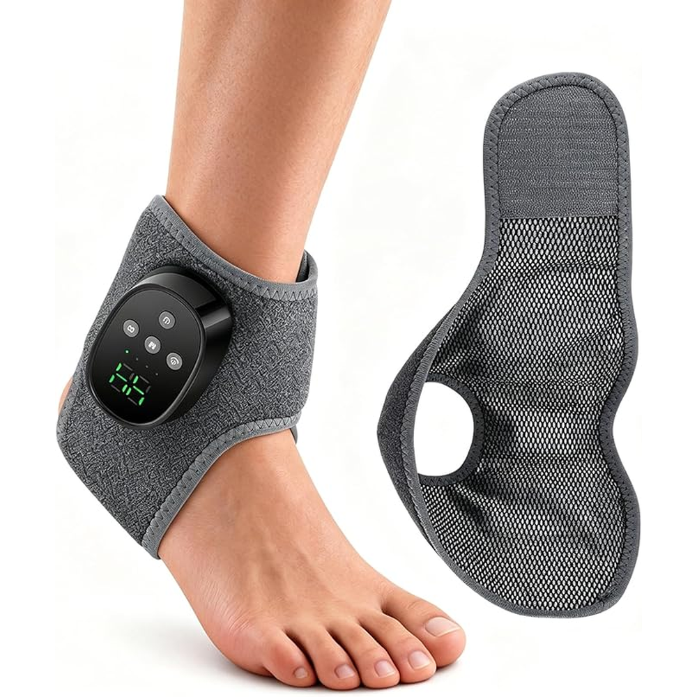 Foot Ankle Massager Wireless Heated Foot Ankle Wrap with Heat Vibration Therapy