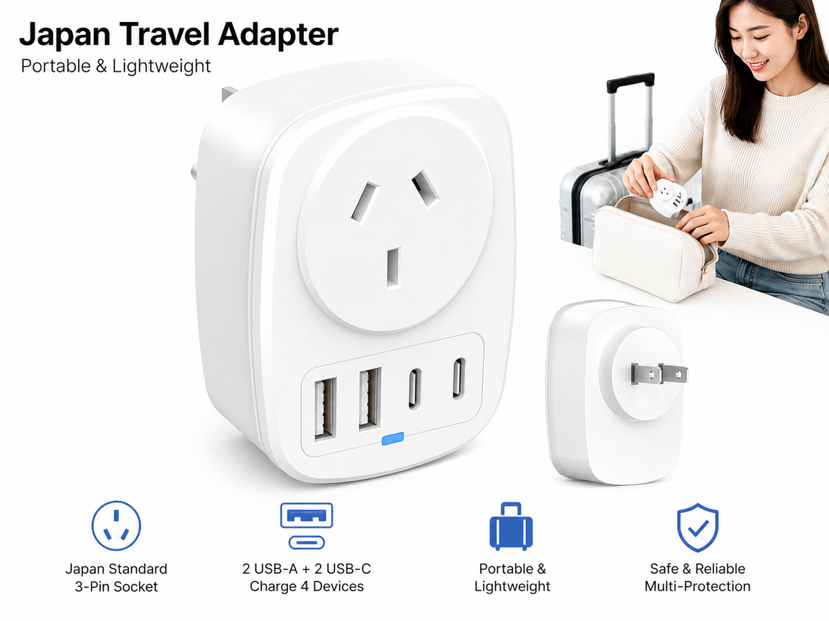 Japan Travel Adapter Portable Type A Double Plug Travel Adapter