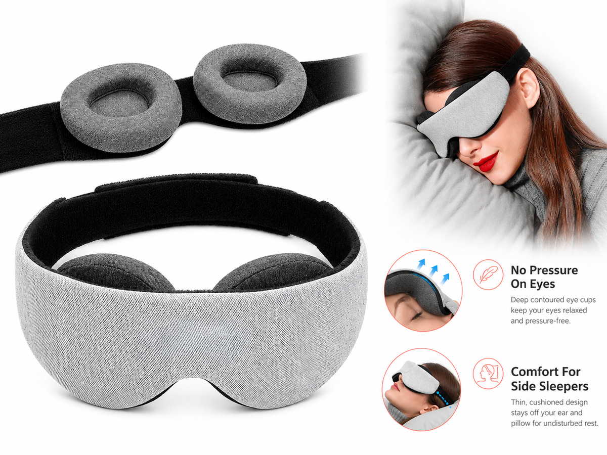 Blackout Sleep Eye Mask Adjustable Travel Sleep Mask