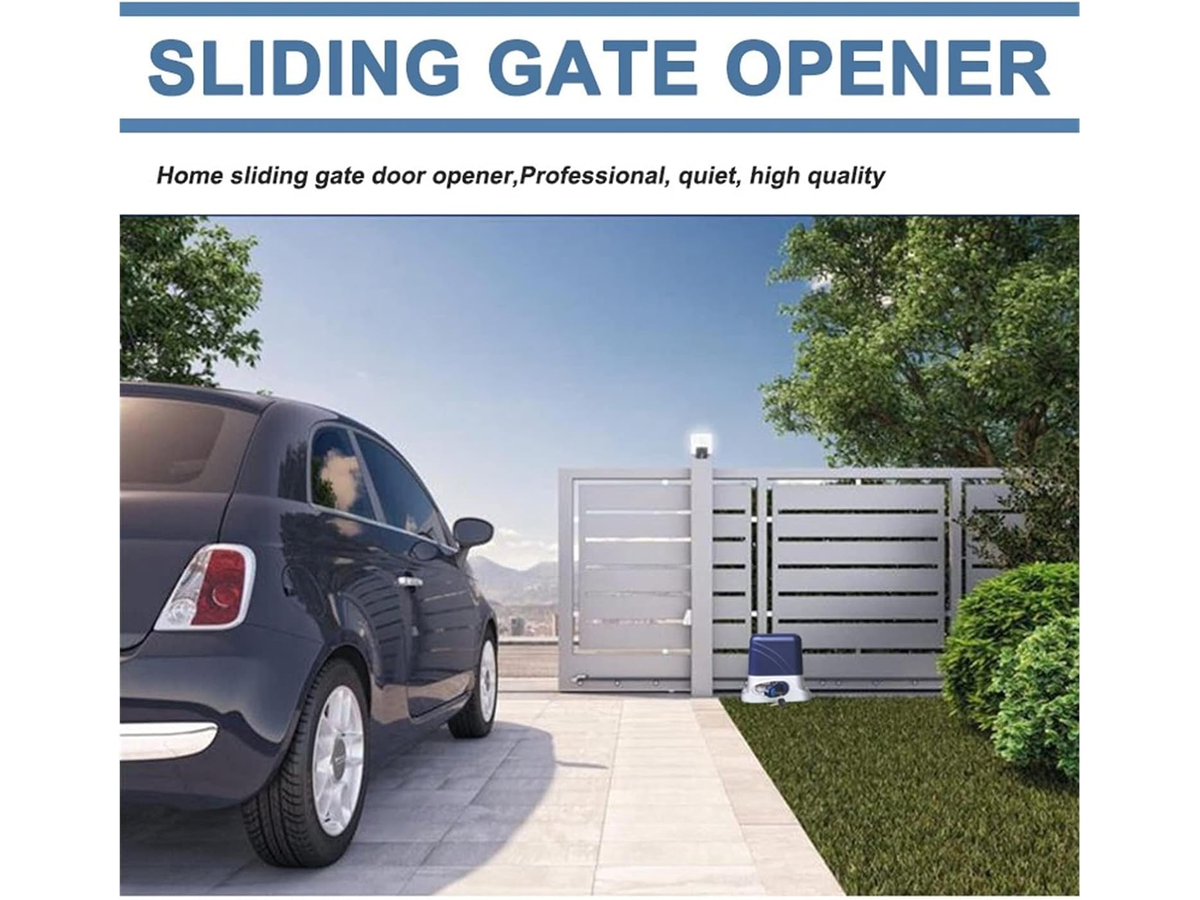 Automatic Sliding Gate Opener Kit with 4M Steel Rack
