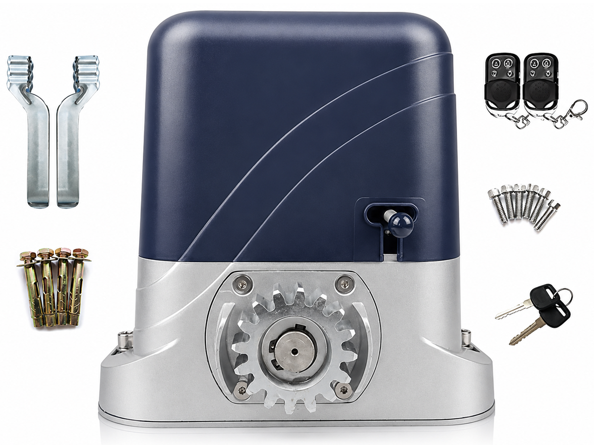 Automatic Sliding Gate Opener Kit with 4M Steel Rack