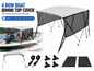 Bimini Top Boat Cover 4 Bow with Detachable Mesh Sidewalls