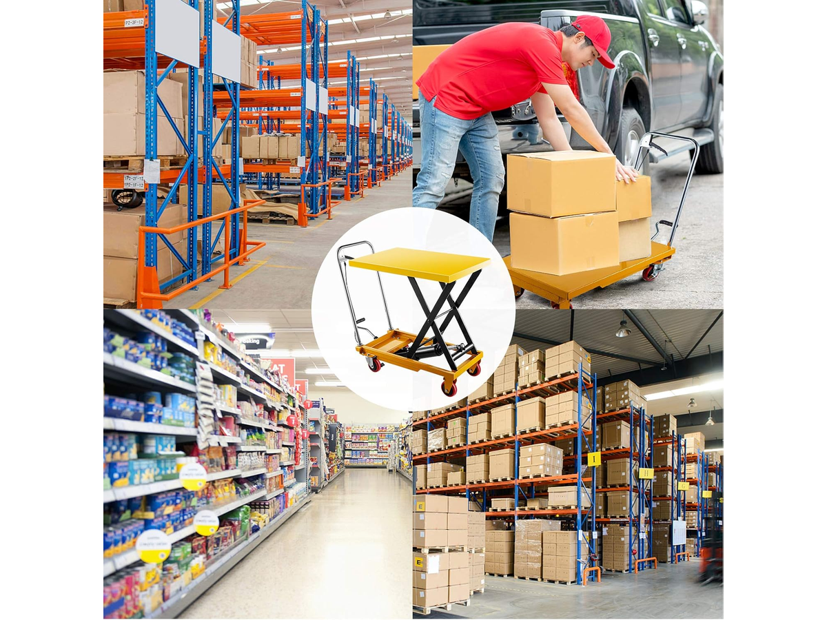 Hydraulic Scissor Lift Table Trolley Cart 150kg Capacity