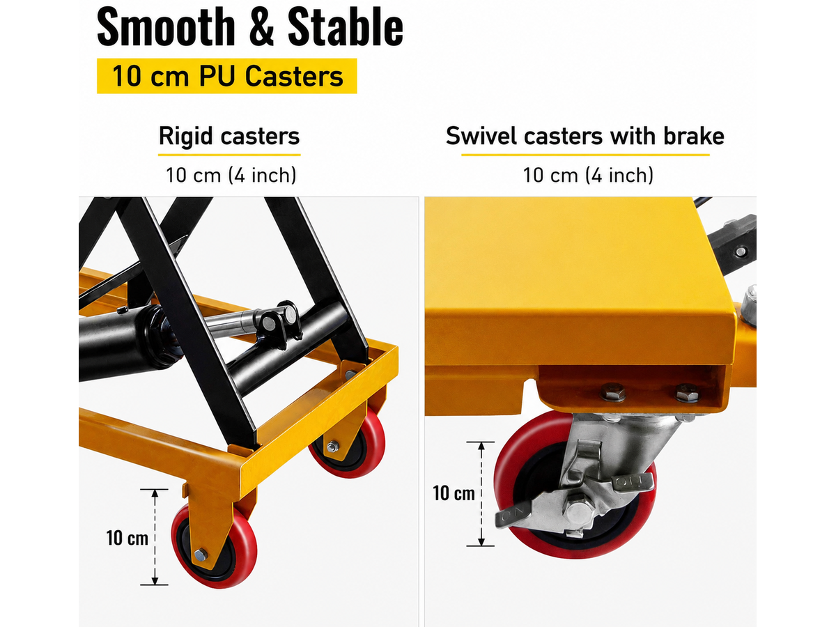 Hydraulic Scissor Lift Table Trolley Cart 150kg Capacity