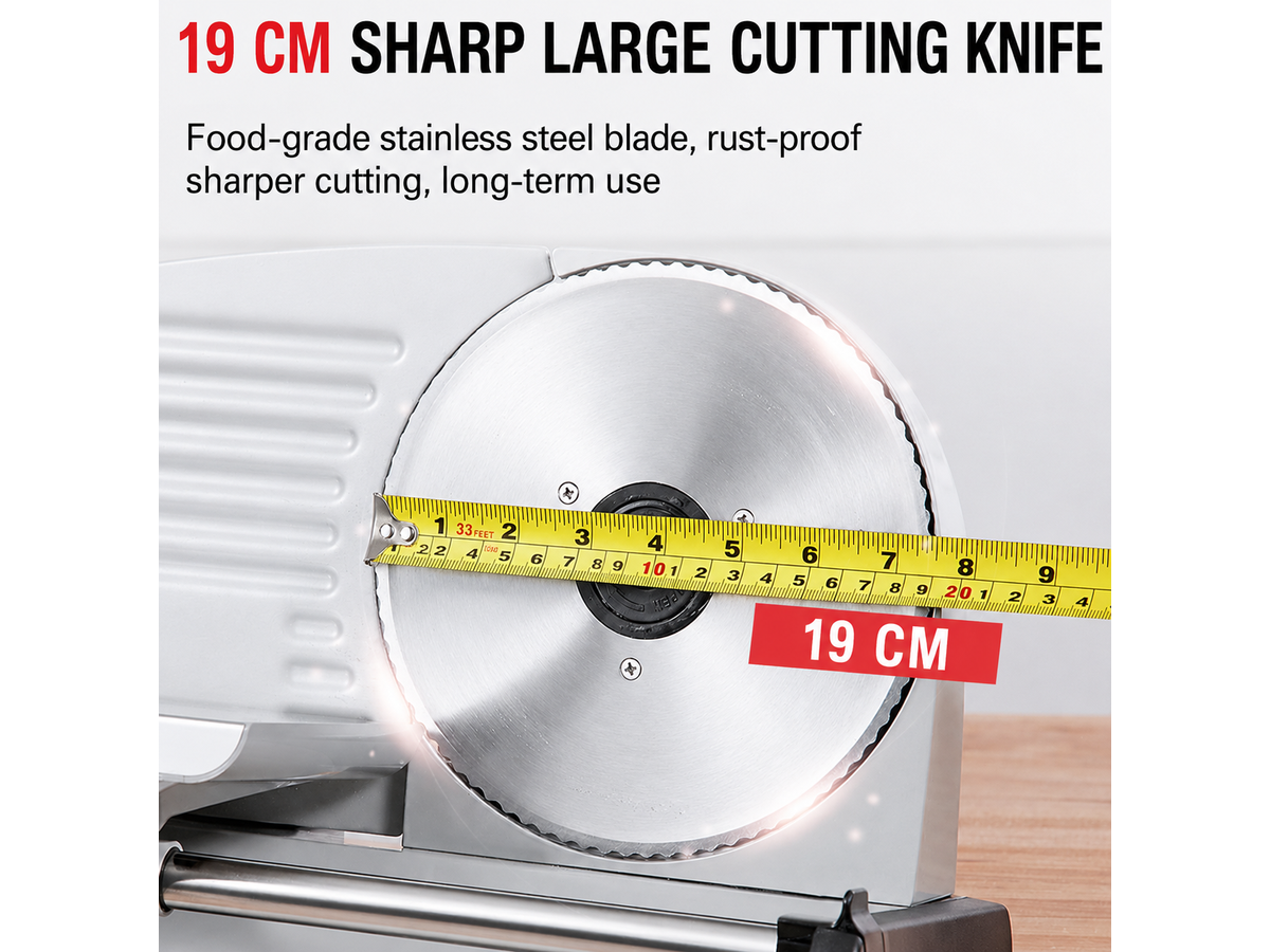 Electric Meat Slicer with 7.5" Stainless Steel Blade