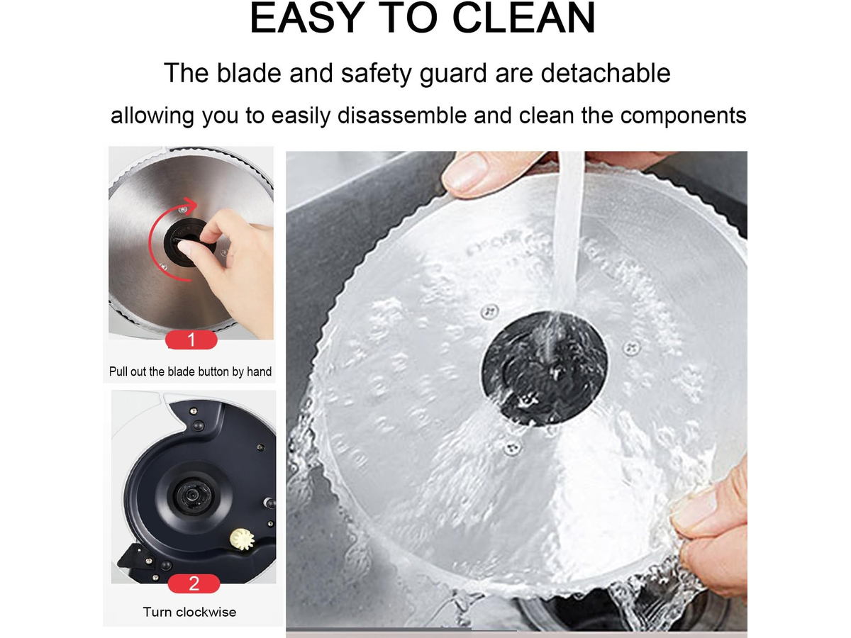 Electric Meat Slicer with 7.5" Stainless Steel Blade