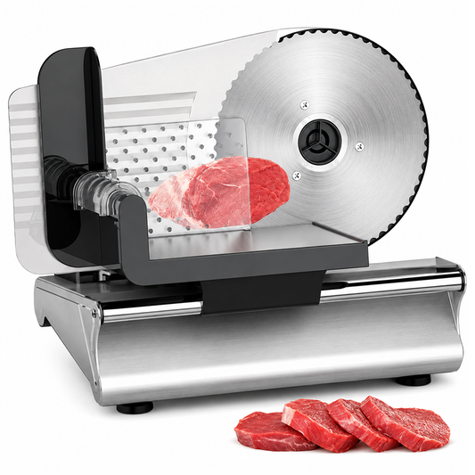 Electric Meat Slicer with 7.5" Stainless Steel Blade