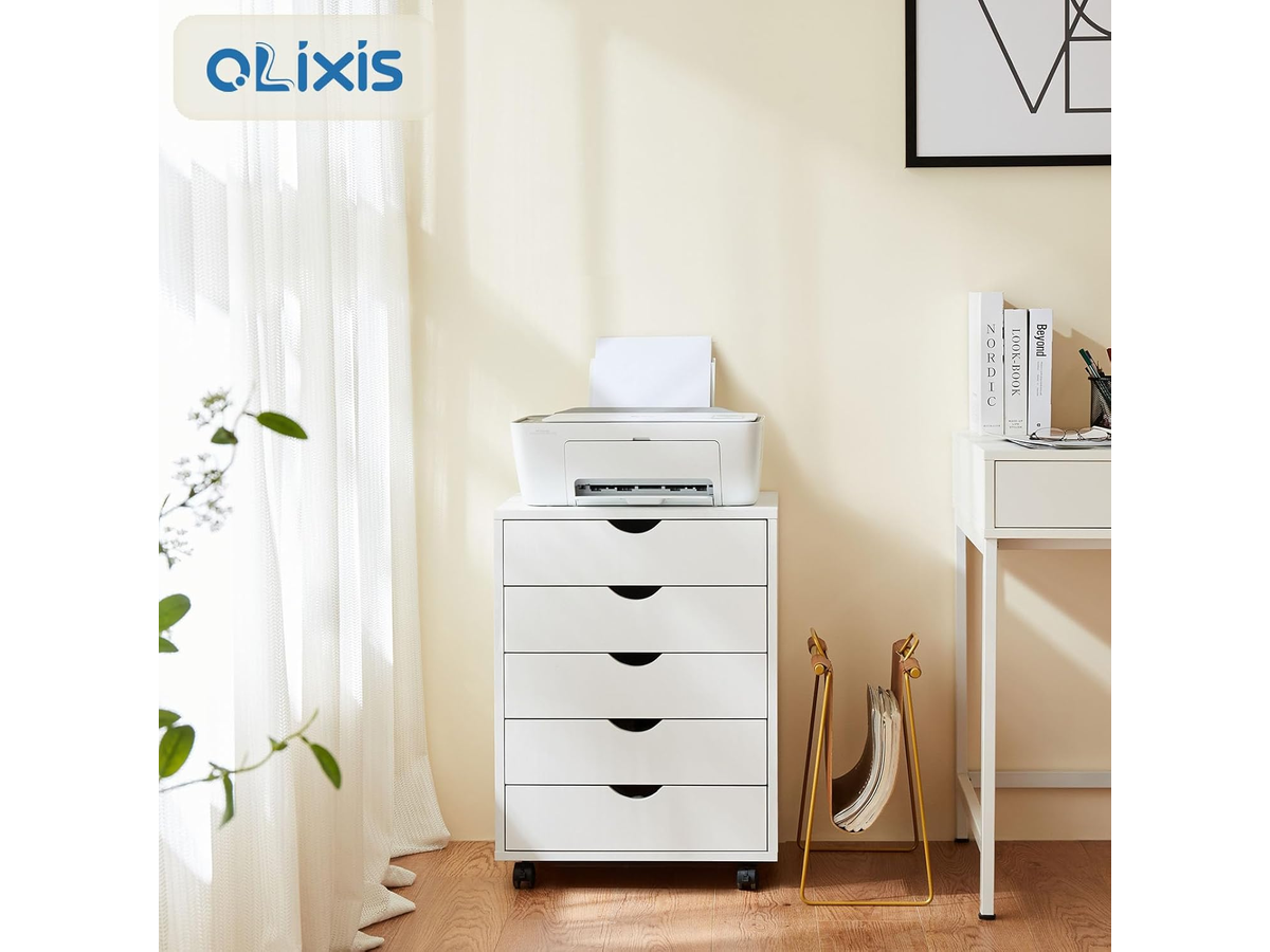 Rolling File Cabinet 5 Drawer Mobile Storage Cabinet with Printer Stand