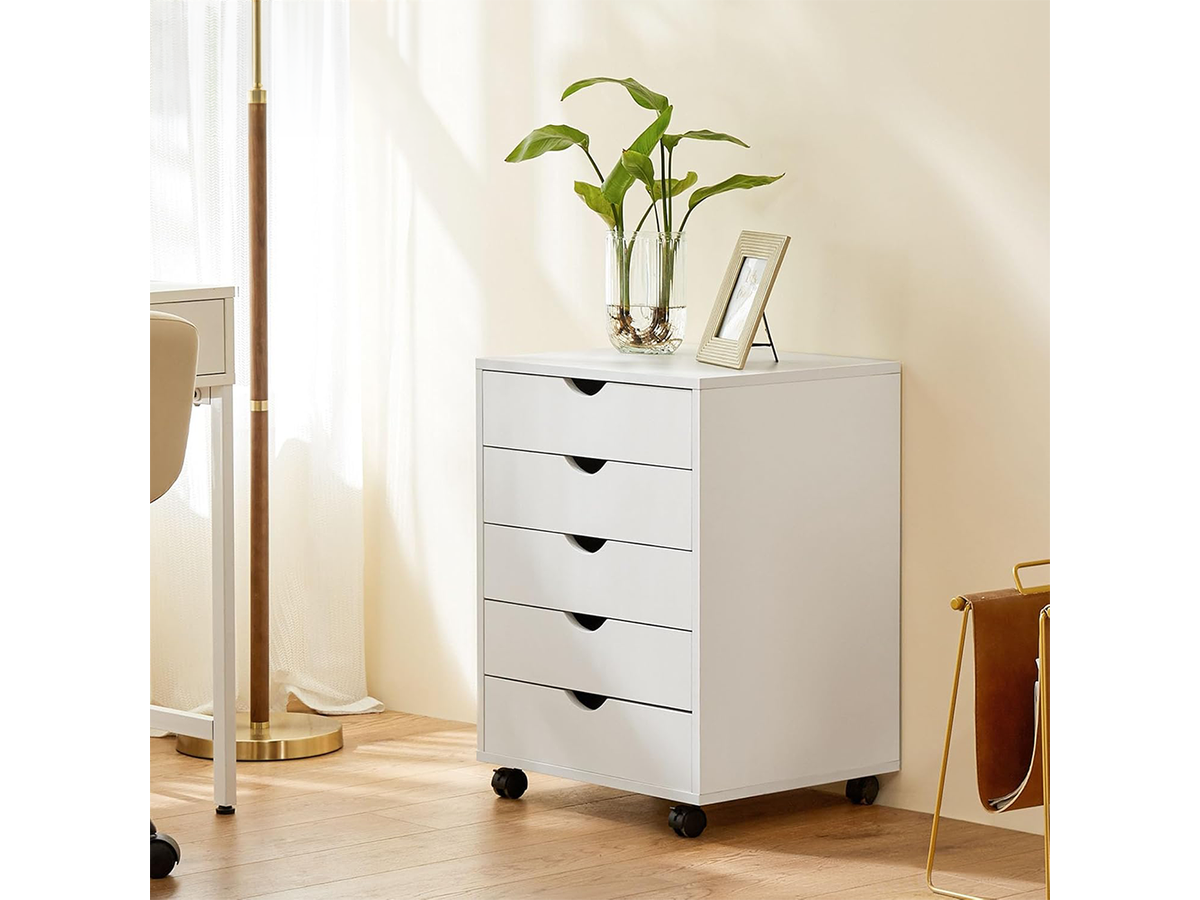 Rolling File Cabinet 5 Drawer Mobile Storage Cabinet with Printer Stand