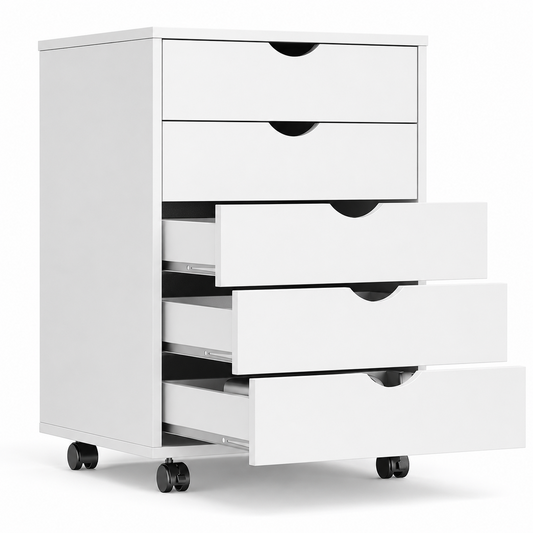 Rolling File Cabinet 5 Drawer Mobile Storage Cabinet with Printer Stand