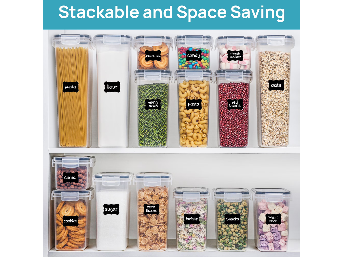 Food Storage Containers 38PCS Airtight Plastic Kitchen & Pantry Organization Canister Set