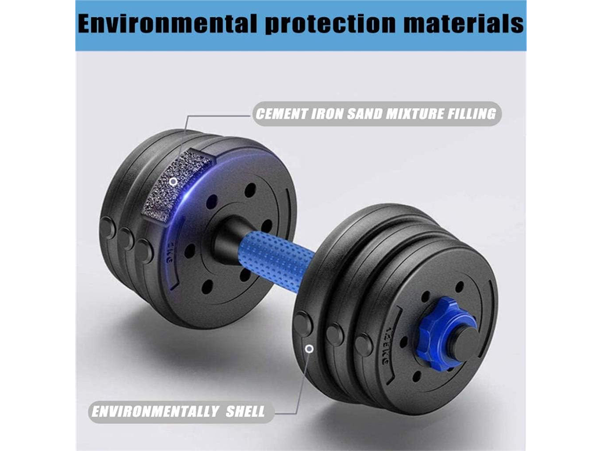 Adjustable Dumbbell Set 20kg Home Fitness Dumbbells with Connecting Rod